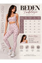Patterned Women's High Waist Ribbed Leggings – Stretchy Fabric Special Design - 2