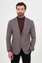 Textured Slim Fit Mono Collar Pocket Premium Wool Blend Men's Jacket Brown - 44326.26K - 5