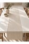 4 Person - Striped Placemat and Runner 100% Linen - 5 Pieces - 2
