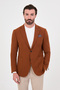 Textured Slim Fit Mono Collar Pocket Premium Wool Blend Men's Jacket Tile - 44326.26K - 6