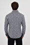 Patterned Slim Fit Stand Collar Lumberjack Long Sleeve Men's Shirt Anthracite - 27160.26K - 4