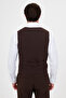 Straight Slim Fit Classic Men's Vest Light Brown - 40952.25K - 3