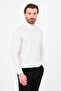 Plain Patterned Slim Fit Half Turtleneck Cashmere Men's Knitwear Sweater Ecru - 11612.26K - 6