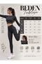 Patterned Women's High Waist Ribbed Leggings – Stretchy Fabric Special Design - 2