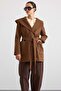 Torba Pocketed Hooded Short Coat Taba 3185 - 5