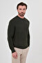 Textured Slim Fit Crew Neck Cotton Men's Knitwear Sweater Khaki - 11622.26K - 5