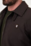 Straight Slim Fit Shirt Collar Double Zipper Side Pocket Men's Coat Brown - 39690.26K - 2