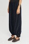 Women's Velvet Shalwar Trousers with Elastic Waist and Tieable Cuffs