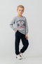 Boy's Double Suit Us2632-4 Grey Melange 6-7