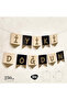 Happy Birthday Letter Banner - Silvery Black Gold - 2