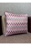 Imported Velvet Lilac Chevron Patterned Cushion Cover 43X43Cm (Double-Sided Pattern) - 2