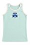 2-Piece Boys' Undershirt Set, Nile Green, Front and Back Printed Undershirt, Car Printed Cotton Boys' Undershirt, Cotton 2-Piece Underwear, Gift Undershirt Set, Boys' Underwear Atlet-21-Ny - 3