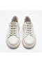 3870 White Genuine Leather Sneaker - 3