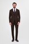 Plain Slim Fit Mono Collar Vest Wool Blend Men's Suit Dark Coffee - 45484.26K - 3