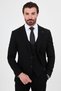 Plain Slim Fit Mono Collar Vest Wool Blend Men's Suit Black - 45484.26K