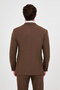 Plain Slim Fit Mono Collar Men's Suit Milk Coffee - 45390.25Y - 4