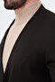 Straight Oversize Collarless Men's Suit with Pleated Trousers Coffee - 45489.26K - 2