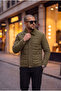 Slim Fit Padded Suede Coat - 2