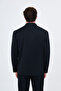 Straight Oversize Collarless Men's Suit with Pleated Trousers Navy Blue - 45489.26K - 4