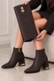 Noble Tread Women's Detachable Boots 2-in-1 Pointed Toe Thick Heel with Gold Detail - 3