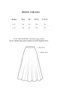 Linen Skirt with Front Slit Ecru - 5