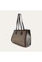 Women's Mink Color Suede Textured Handbag - 2