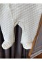 Babyaden Quilted Textured Double-Breasted Baby Romper with Rabbit Label - 3