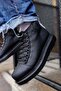 Lace-Up Men's Sneaker Boots Black - 3