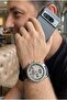Black Men's Wristwatch |   45mm Stainless Steel Case, Silicone Cord - 2