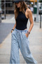 Women's New Season, Elastic Waist, Wide Leg, Palazzo Jeans - Suitable for Hijab Wear - 2