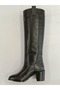 Genuine Leather Half Fur Boots Women's Shoes - 3