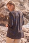 Italian Brown Judge Collar Long Sleeve Patterned Sequin Pocket Casual Viscose Woven Blouse 75 60 - 8