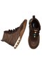 Women's Coffee Bead Accessory Detailed Side Zipper Lace-Up Comfortable Orthopedic Sole Sneaker Boots - 5