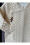 Babyaden Quilted Textured Double-Breasted Baby Romper with Rabbit Label - 2