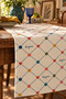 Bonjour Monsieur Colorful Heart and Polka Dot Patterned Modern Decorative Table Runner |   Retro & Stylish Table Decor - 3
