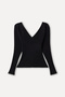 Women's Brown Fitted V-Neck Knit Sweater