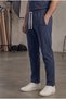 Men's 100% Cotton Back Embroidery Pocketed Front Stitched Relaxed Fit Sweatpants - 2
