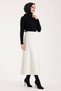 Women Suede 90 cm Long Hijab Flared Skirt - 6