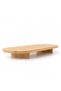 Bamboo Footed Presentation Tray - Oval Serving Board - Breakfast Cheese Tray Tea Tray - Wooden Presentation Plate - 4