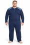 Men's High Quality Interlock Combed Cotton Large Size Combed Cotton Pajama Set 18560