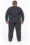 Men's High Quality Interlock Combed Cotton Large Size Combed Cotton Pajama Set 18560 - 3