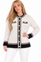 Women's Knitwear Cardigan with Button and Stripe Details in Soft Fabric - 4