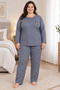 Women's Regular Plus Size Cotton Mom Pajamas Set for Middle-Aged and Older Women 4584 - 2