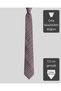 Brown Striped Gray Silk Tie – 7.5 cm Wide - 4