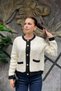 Classic Crew Neck Stripe Detailed Women's Knitwear Cardigan Sun525 - 4