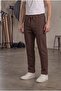 Men's 100% Cotton Back Embroidery Pocketed Front Stitched Relaxed Fit Sweatpants - 2