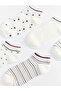 Two Mt Shop Quality Lcw Dream Ecru Patterned 5-Pack Women's Booties Socks - 2
