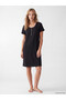 Alita City Lcw Dream Anthracite Combed Cotton Plain Short Sleeve Women's Nightgown with a Difference