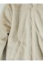 Two Mt Shop Quality Lcw Kids Ecru Plain Loose & Baggy Girls' Coat - 4