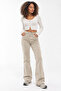 Flare Leg High Waist Corduroy Trousers